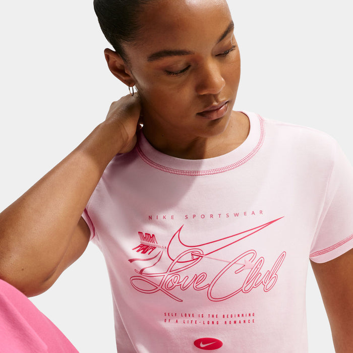 Chill Knit Slim Cropped Womens Short Sleeve Shirt (Pearl Pink/Peony)
