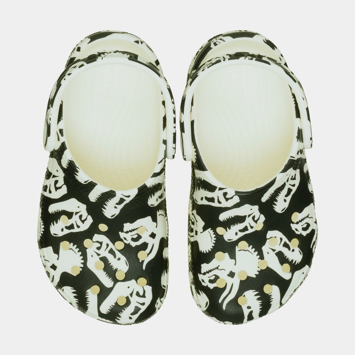 Classic Clog Glow Dino Infant Toddler Sandals (Bright Green)