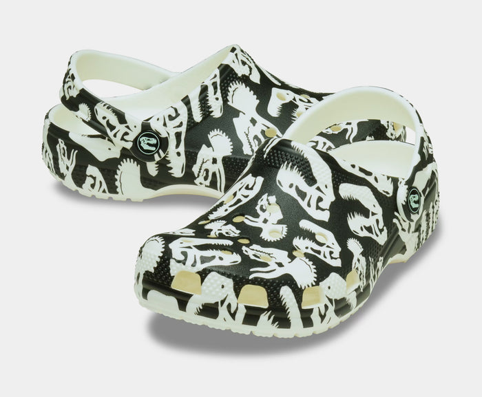 Classic Clog Glow Dino Infant Toddler Sandals (Bright Green)