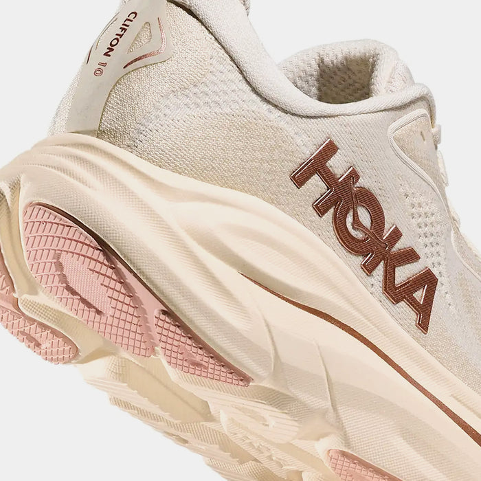 Clifton 10 Womens Running Shoes (Alabaster/Rose Gold)