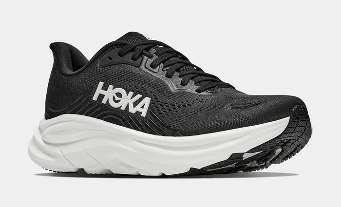 Clifton 11 Womens Running Shoes (Black/White/Grey)