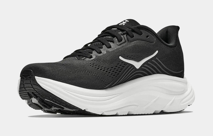 Clifton 11 Womens Running Shoes (Black/White/Grey)