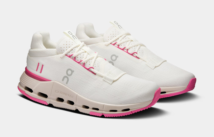 Cloudnova 2 Womens Running Shoes (Beige/Pink)