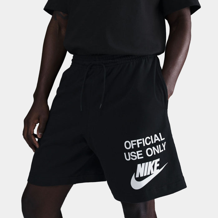Club Knit Official Mens Shorts (Black/Black/White)