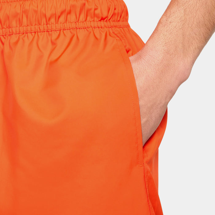 Club Woven Flow Mens Shorts (Safety Orange/White)