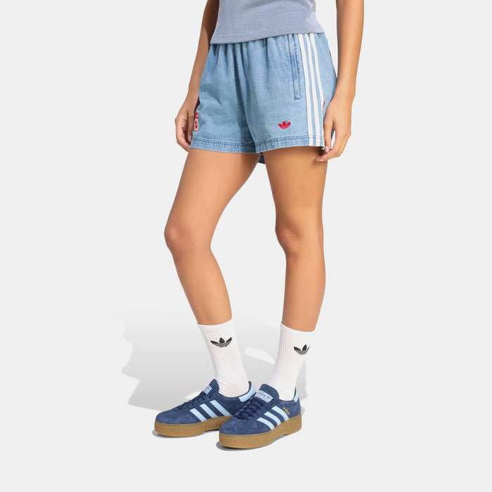 Coca Cola Denim Womens Shorts (Light Blue)