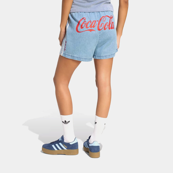 Coca Cola Denim Womens Shorts (Light Blue)