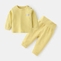 CozyNest – Baby Thermal Underwear Pajama Set in Soft Candy Colors