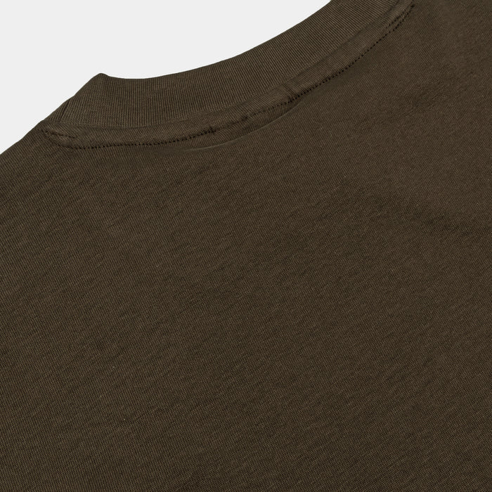 Cropped Tee Mens Short Sleeve Shirt (Olive)