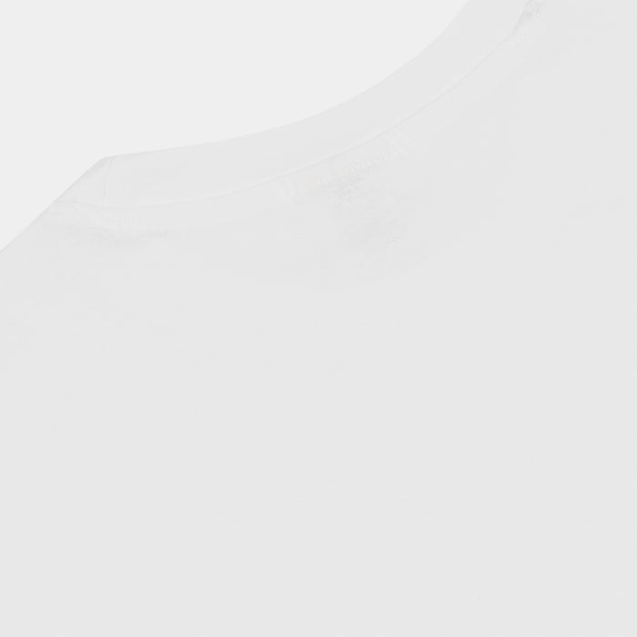 Cropped Tee Mens Short Sleeve Shirt (White)