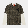 Cross Layered Thermal Mens Long Sleeve Shirt (Brown/White)