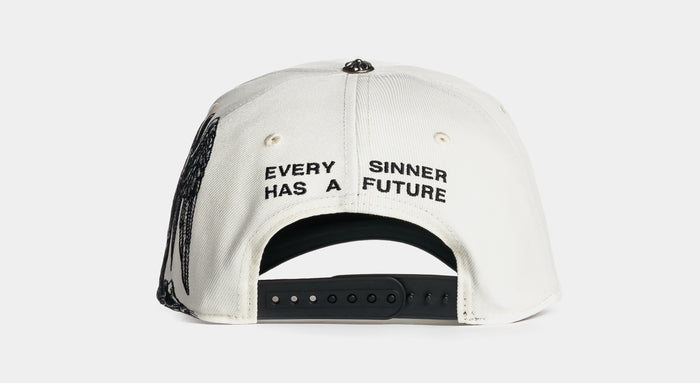 Cross Snapback Mens Hat (Cream/Black)