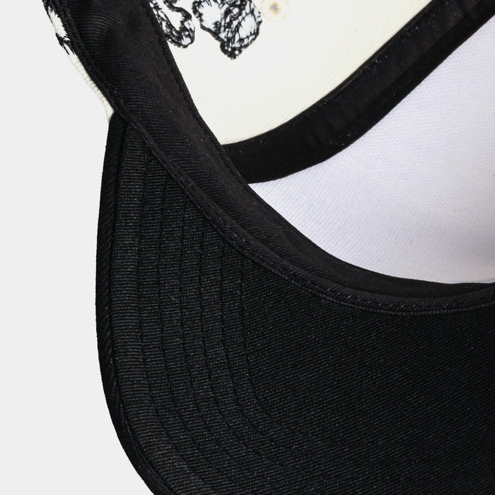 Cross Snapback Mens Hat (Cream/Black)