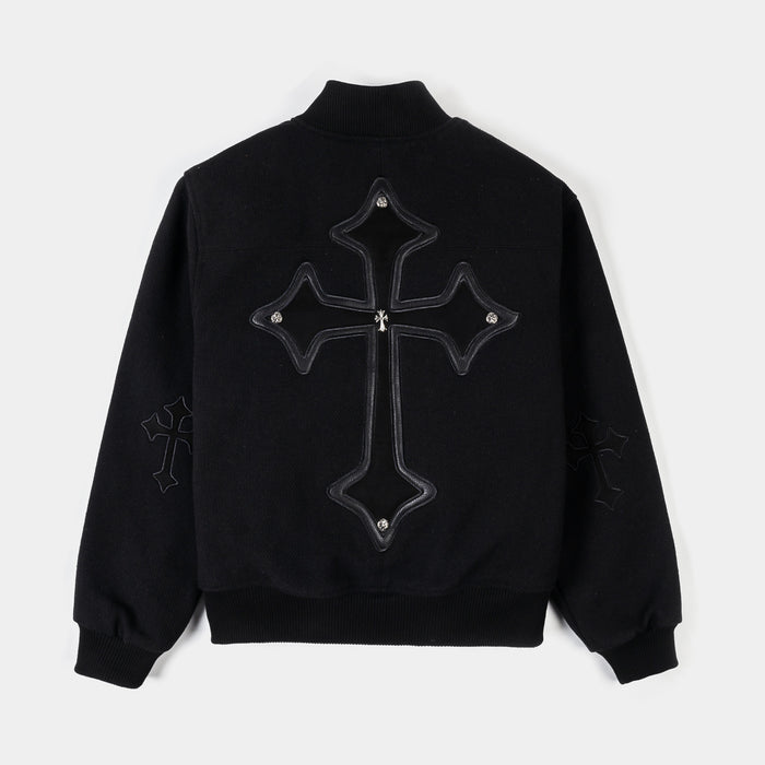 Cross Varsity Mens Jacket (Black/Black)
