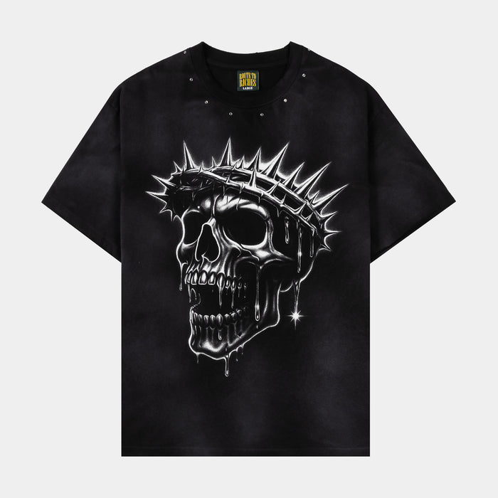 Crown Of Thorns Washed Mens Short Sleeve Shirt (Black/White)