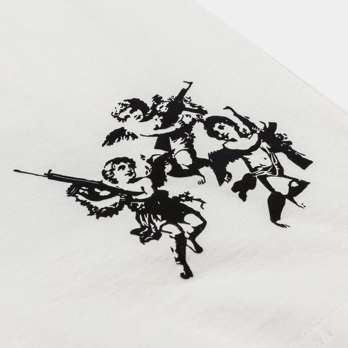 Cupid At Large Mens Short Sleeve Shirt (White/Black)