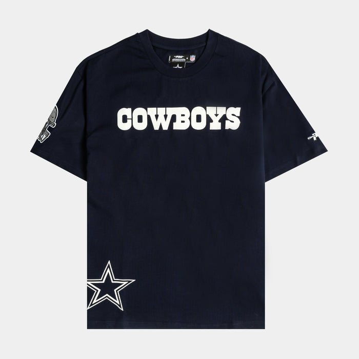 Dallas Cowboys All Pro Wordmark Drop Shoulder Mens Short Sleeve Shirt (Navy/White)