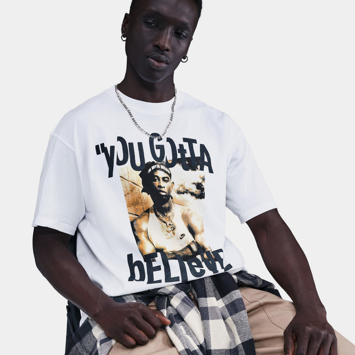 Deion Sanders You Gotta Believe Mens Short Sleeve Shirt (White)