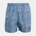 Denim Star Graphic Mens Shorts (Blue/White)