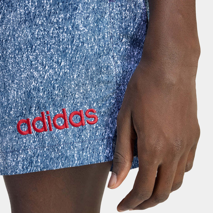 Denim Star Graphic Mens Shorts (Blue/White)