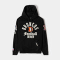 Denver Broncos Original Fleece Pullover Mens Hoodie (Black/White)