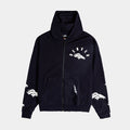 Denvor Broncos All Pro Fleece Zip Up Mens Hoodie (Navy/White)