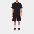 Diagonal Fleece Mens Short Sleeve Shirt (Black/Black)