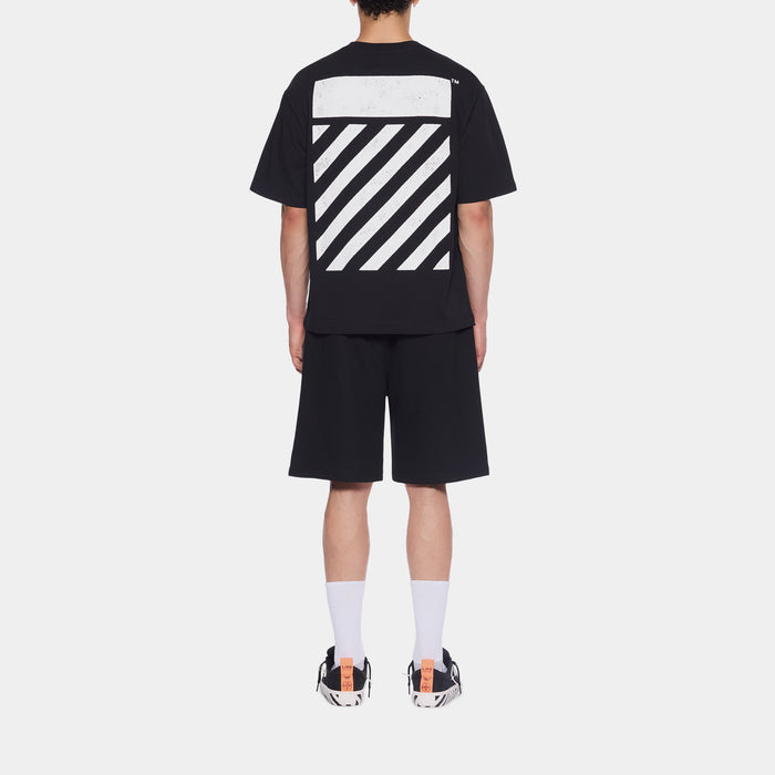 Diagonal Fleece Mens Short Sleeve Shirt (Black/Black)