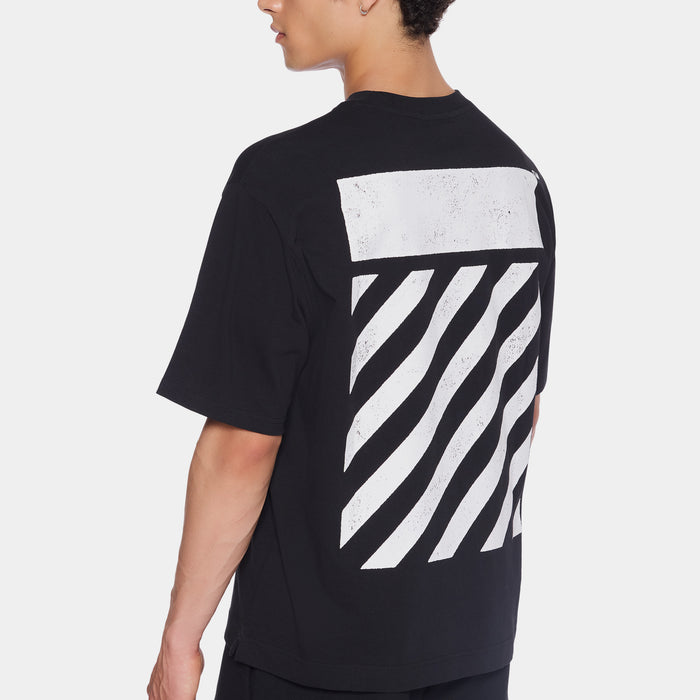 Diagonal Fleece Mens Short Sleeve Shirt (Black/Black)