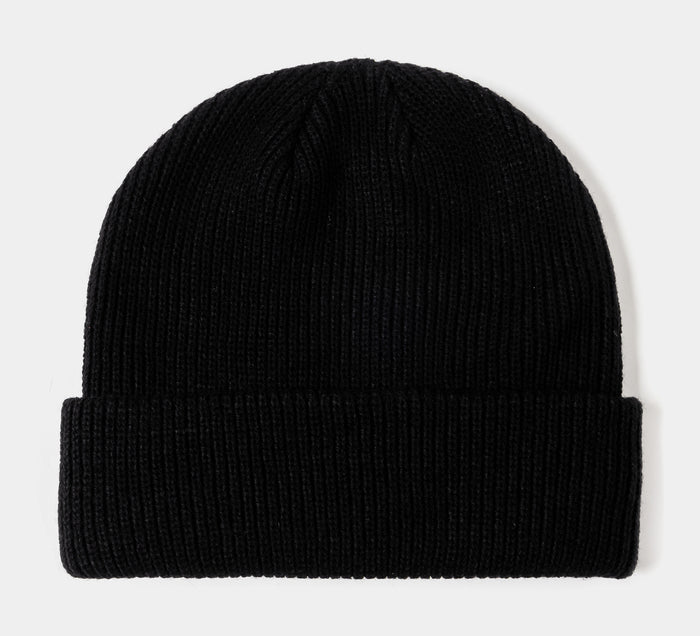 Double Cross Beanie Mens Hat (Black/Black)