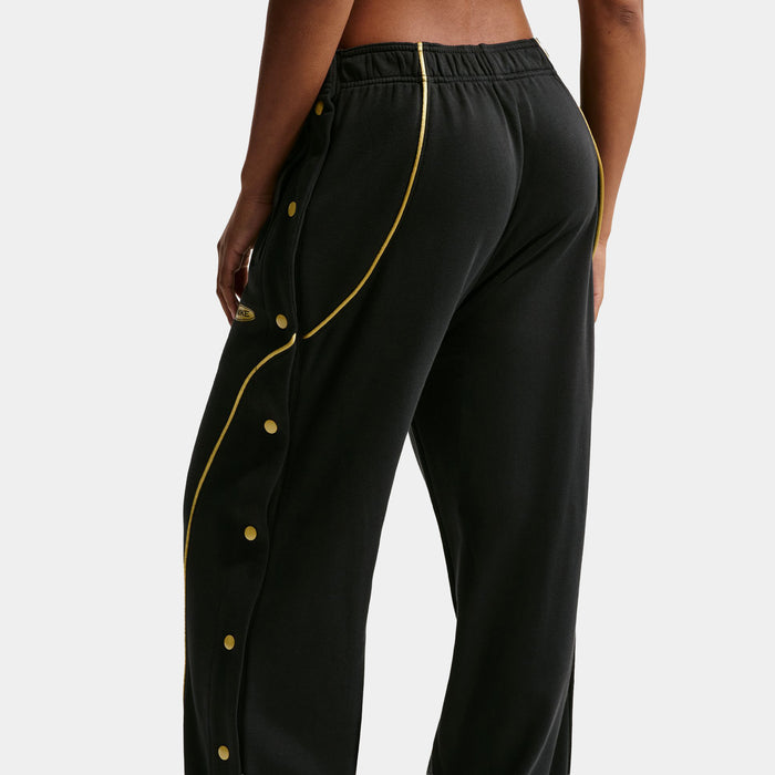 Dri Fit Fleece Tearaway Womens Pants (Black/Buff Gold)