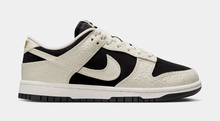 Dunk Low Embossed Womens Lifestyle Shoes (Black/Sail/Metallic Gold/Sail)