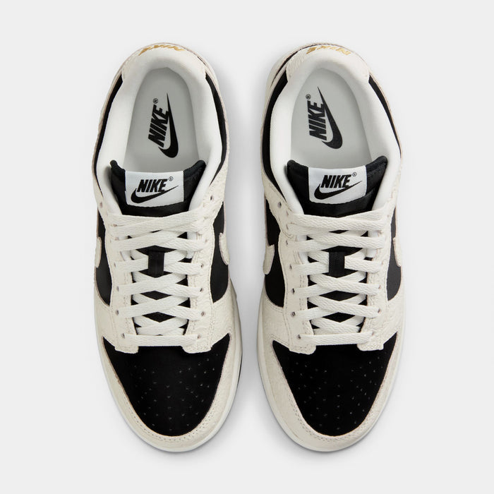 Dunk Low Embossed Womens Lifestyle Shoes (Black/Sail/Metallic Gold/Sail)