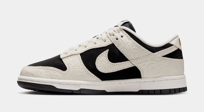 Dunk Low Embossed Womens Lifestyle Shoes (Black/Sail/Metallic Gold/Sail)