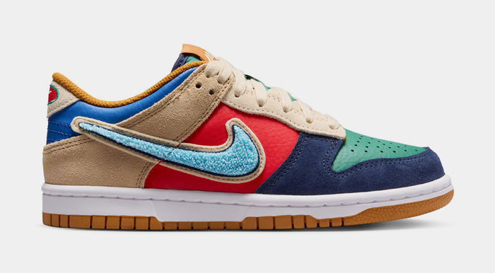 Dunk Low Grade School Lifestyle Shoes (Midnight Navy/Speed Red/Green Noise)