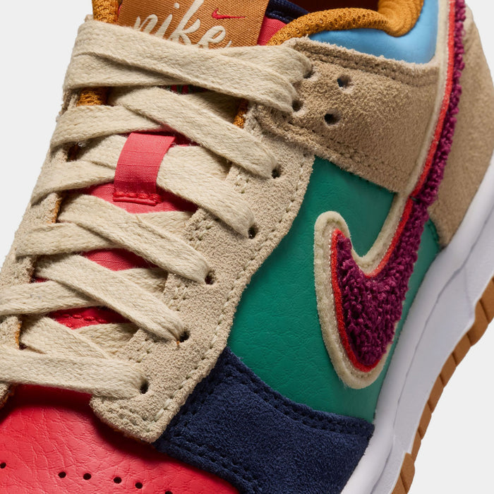 Dunk Low Grade School Lifestyle Shoes (Midnight Navy/Speed Red/Green Noise)