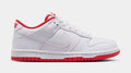 Dunk Low Grade School Lifestyle Shoes (White/University Red)
