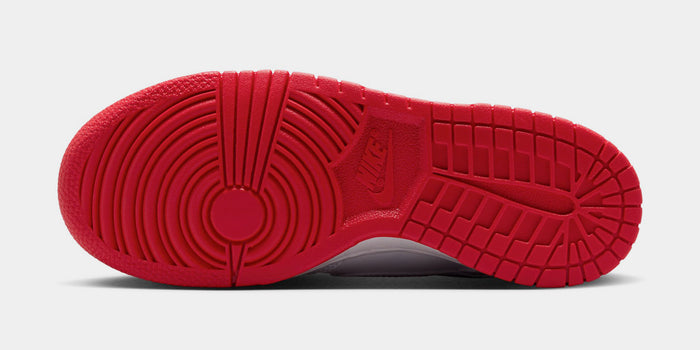Dunk Low Grade School Lifestyle Shoes (White/University Red)