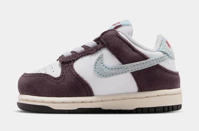 Dunk Low Infant Toddler Lifestyle Shoes (White/Glacier Blue/Burgundy Ash)
