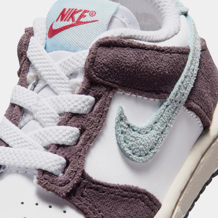 Dunk Low Infant Toddler Lifestyle Shoes (White/Glacier Blue/Burgundy Ash)