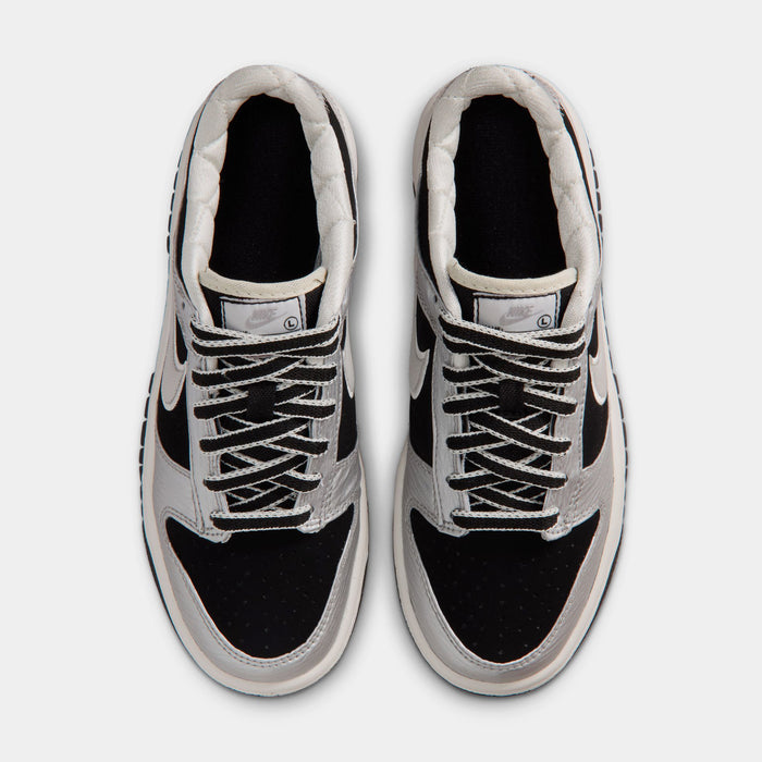 Dunk Low LV8 Grade School Lifestyle Shoes (Metallic Silver/Black)