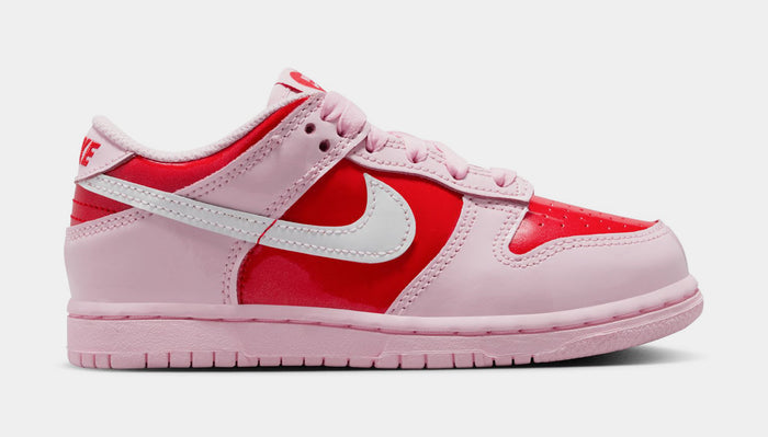 Dunk Low Preschool Lifestyle Shoes (Pink Foam/Summit White/Light Crimson)