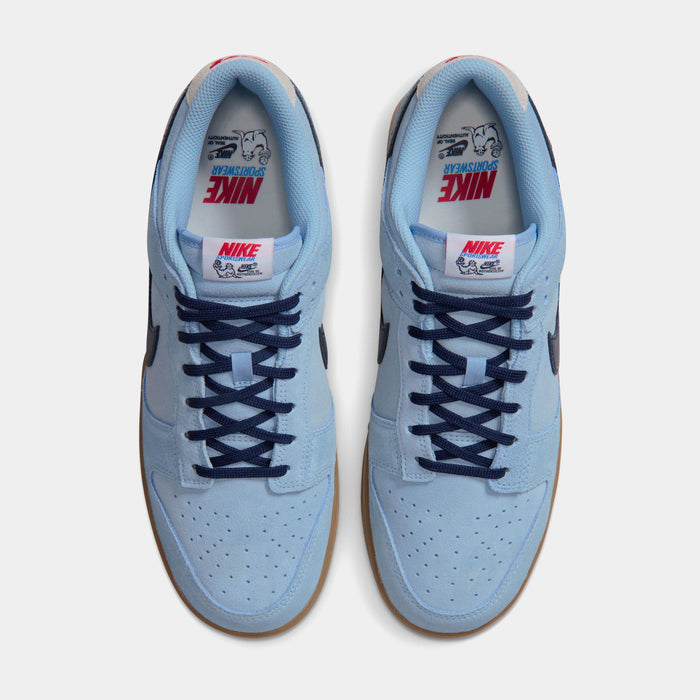 Dunk Low Retro Mens Lifestyle Shoes (Soft Blue/Summit White/University Red/Midnight Navy)