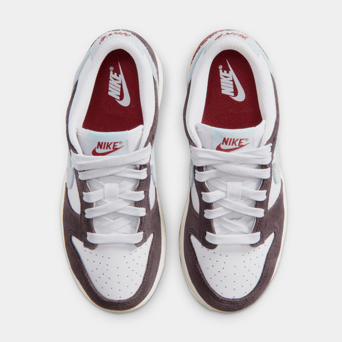 Dunk Low SE Preschool Lifestyle Shoes (White/Glacier Blue/Burgundy Ash)
