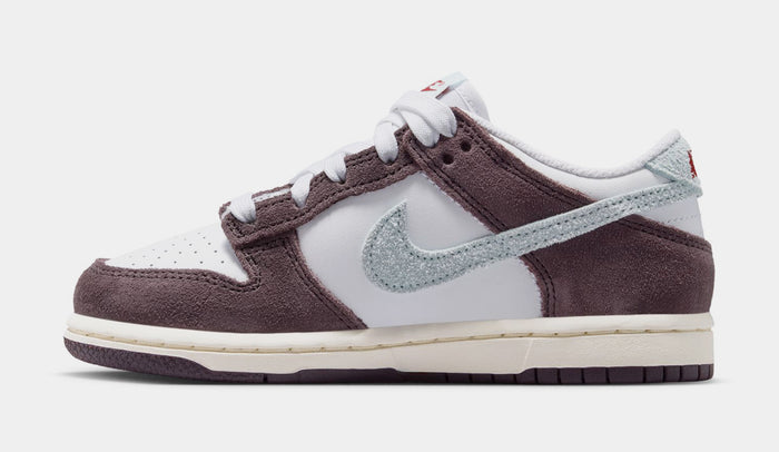 Dunk Low SE Preschool Lifestyle Shoes (White/Glacier Blue/Burgundy Ash)