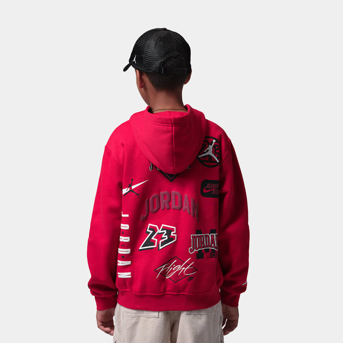 Dynasty Fleece Pullover Grade School Hoodie (Red)