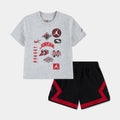 Dynasty Patch Mesh Infant Toddler Set (Grey/Black)