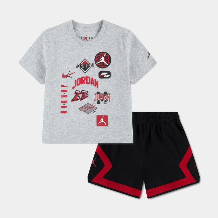 Dynasty Patch Mesh Infant Toddler Set (Grey/Black)