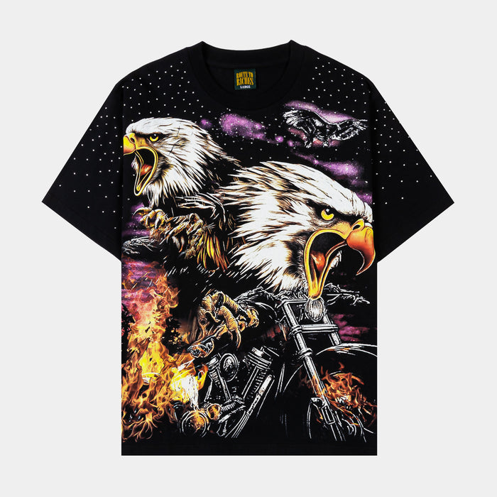 Eagle Mens Short Sleeve Shirt (Black/White)