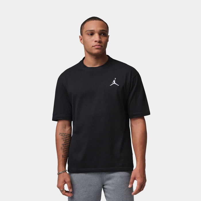 Embroidereed Jumpman Mens Short Sleeve Shirt (Black/White)